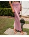 SATIN MIDI SKIRT